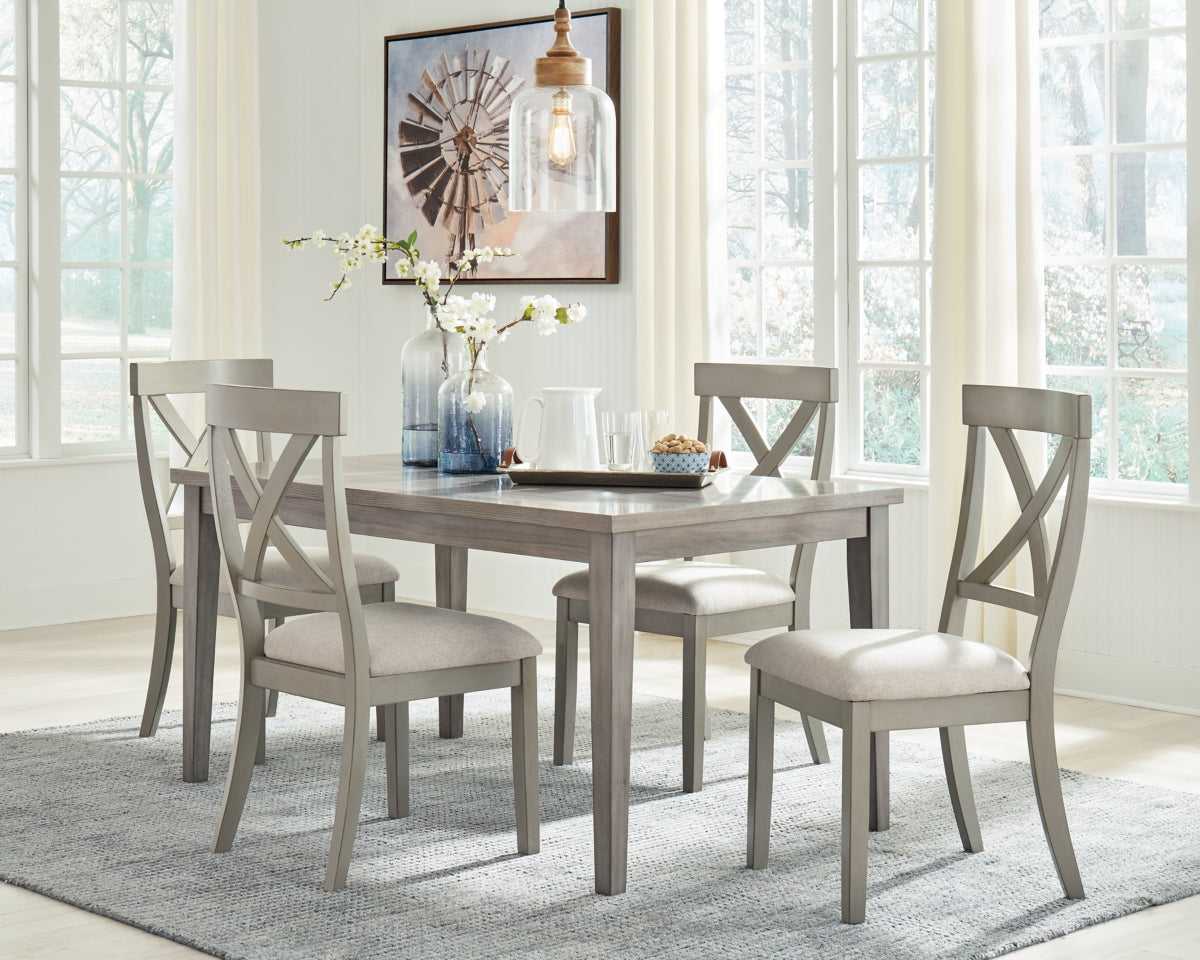 Parellen Dining Table and 4 Chairs - PKG011205