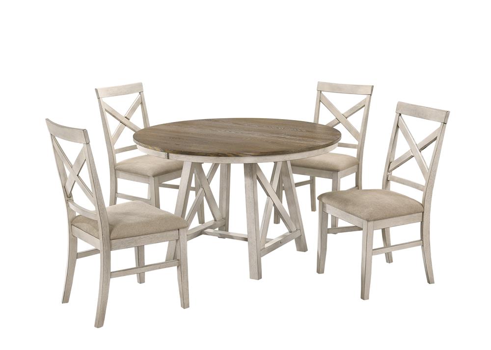 SOMERSET ROUND TABLE-VINTAGE WHITE
