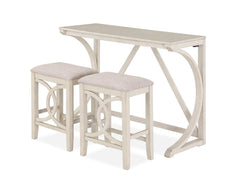 BELLA COUNTER TABLE & 2 STOOLS-BISQUE