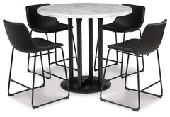 Centiar Counter Height Dining Table and 4 Barstools - PKG001962