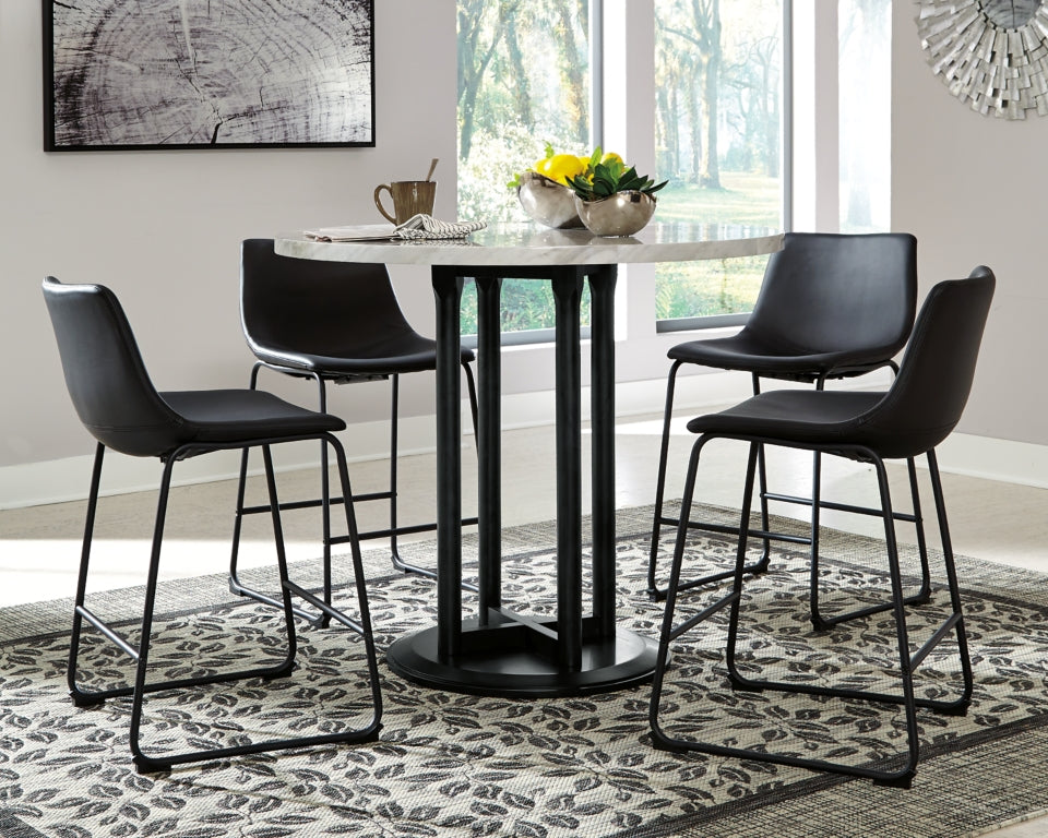 Centiar Counter Height Dining Table and 4 Barstools - PKG001962