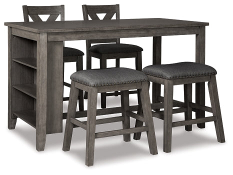 Caitbrook Counter Height Dining Table and 4 Barstools - PKG001965