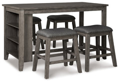 Caitbrook Counter Height Dining Table and 4 Barstools - PKG001966