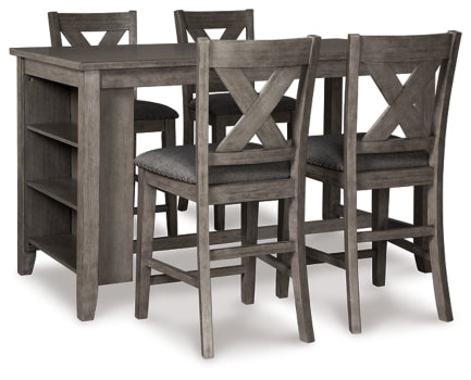 Caitbrook Counter Height Dining Table and 4 Barstools - PKG001967