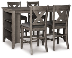 Caitbrook Counter Height Dining Table and 4 Barstools - PKG001967