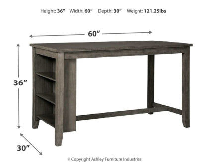 Caitbrook Counter Height Dining Table and 4 Barstools - PKG001967