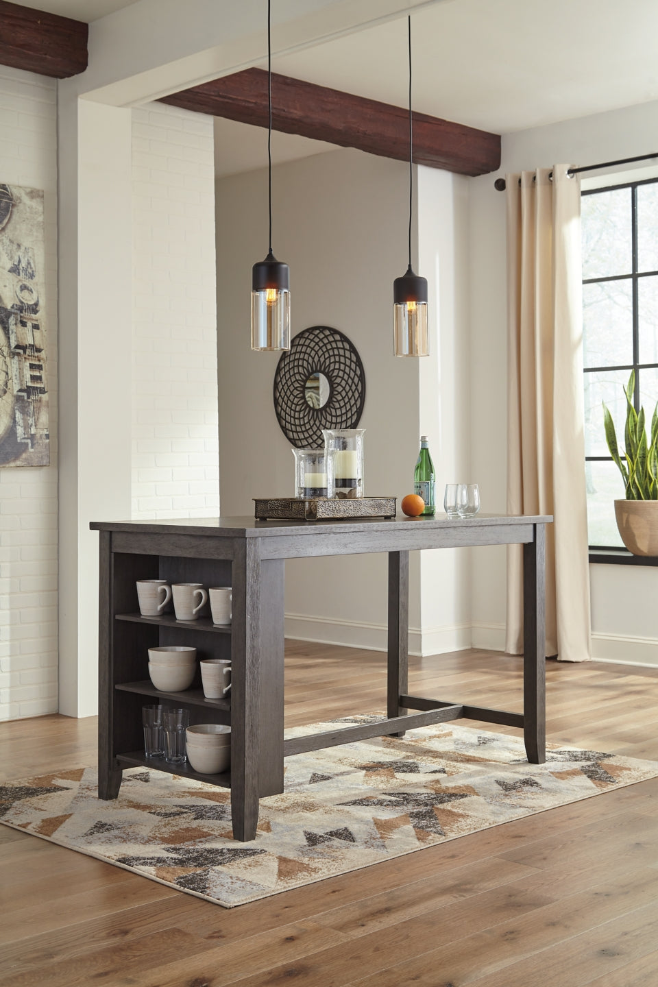 Caitbrook Counter Height Dining Table and 4 Barstools - PKG001967