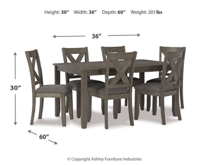 Caitbrook Dining Table and Chairs (Set of 7)