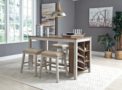 Skempton Counter Height Dining Table and 4 Barstools - PKG001970