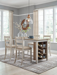 Skempton Counter Height Dining Table and 4 Barstools - PKG001971