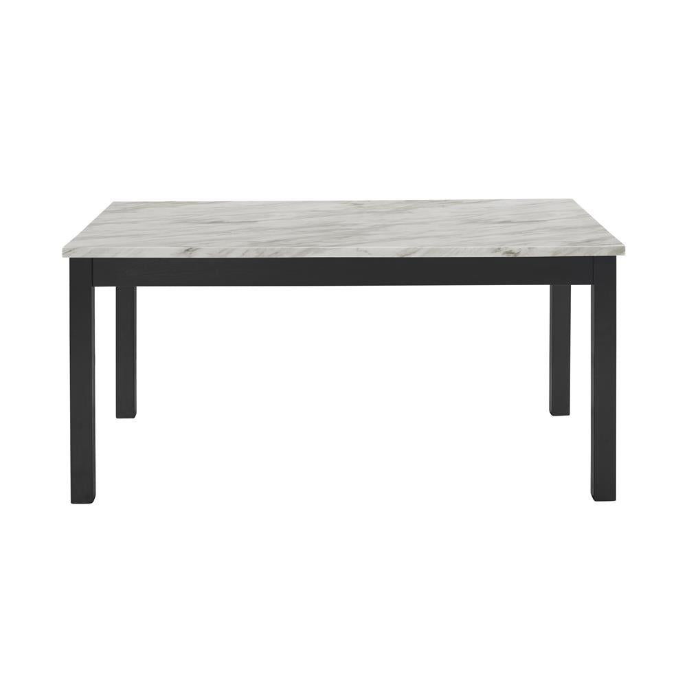 CELESTE 64" DINING TABLE-ESPRESSO/FAUX MARBLE