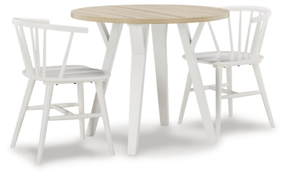 Grannen Dining Table and 2 Chairs