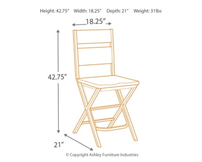 Kavara Counter Height Dining Table and 4 Barstools