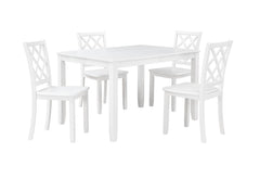 TRELLIS 5 PC DINING SET, TABLE & 4 CHAIRS -  WHITE