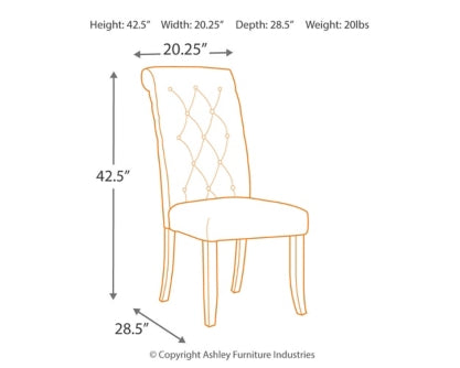 Tripton 2-Piece Dining Room Chair