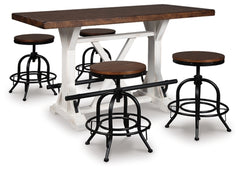 Valebeck Counter Height Dining Table and 4 Barstools - PKG002022