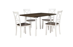 IVY LANE 5 PC DINING SET, TABLE & 4 CHAIRS- BUTTERMILK