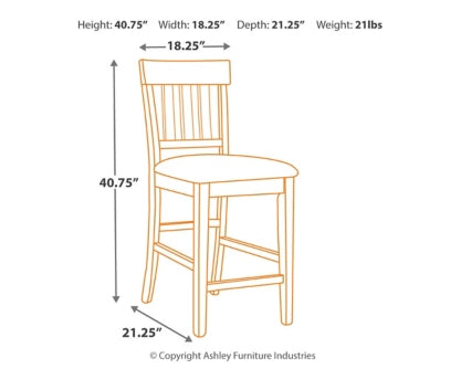 Ralene Counter Height Bar Stool - The Bargain Furniture