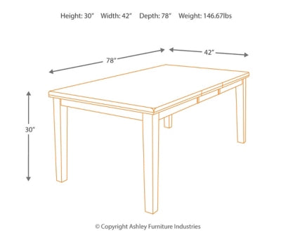 Ralene Dining Table and 4 Chairs and Bench with Storage