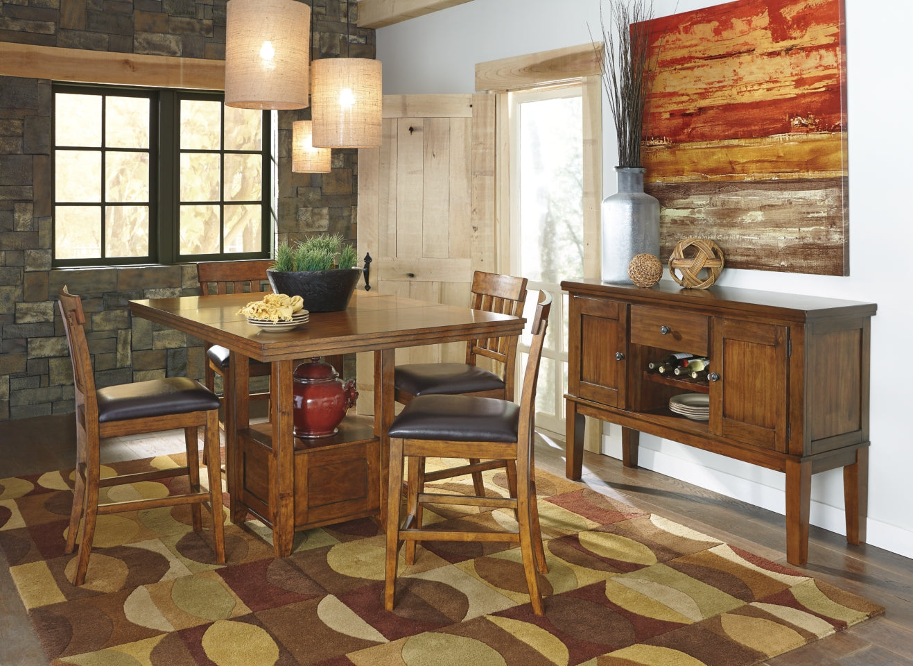 Ralene Counter Height Dining Extension Table - The Bargain Furniture