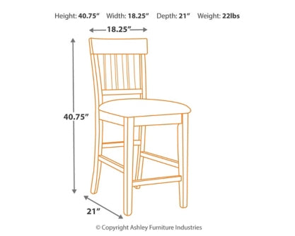 Haddigan Counter Height Bar Stool - The Bargain Furniture