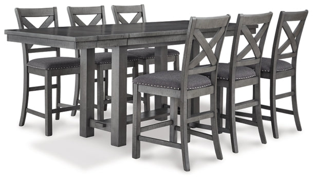 Myshanna Counter Height Dining Table and 6 Barstools