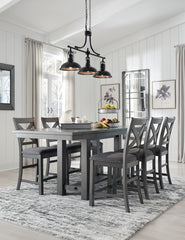 Myshanna Counter Height Dining Table and 6 Barstools