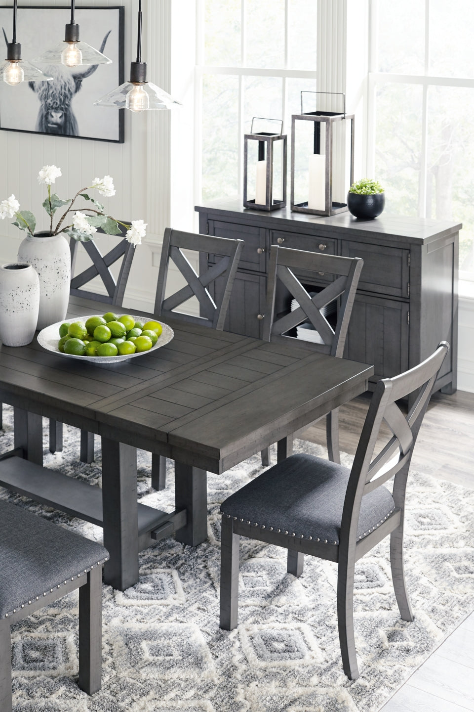 Myshanna Dining Table and 4 Chairs - PKG013982