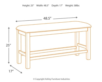 Moriville Counter Height Dining Bench - The Bargain Furniture