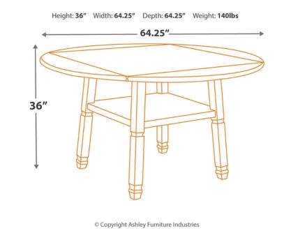 Bolanburg Counter Height Dining Table and 4 Barstools - PKG014018