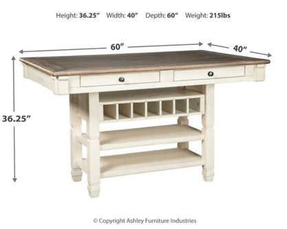 Bolanburg Counter Height Dining Table and 4 Barstools - PKG014019