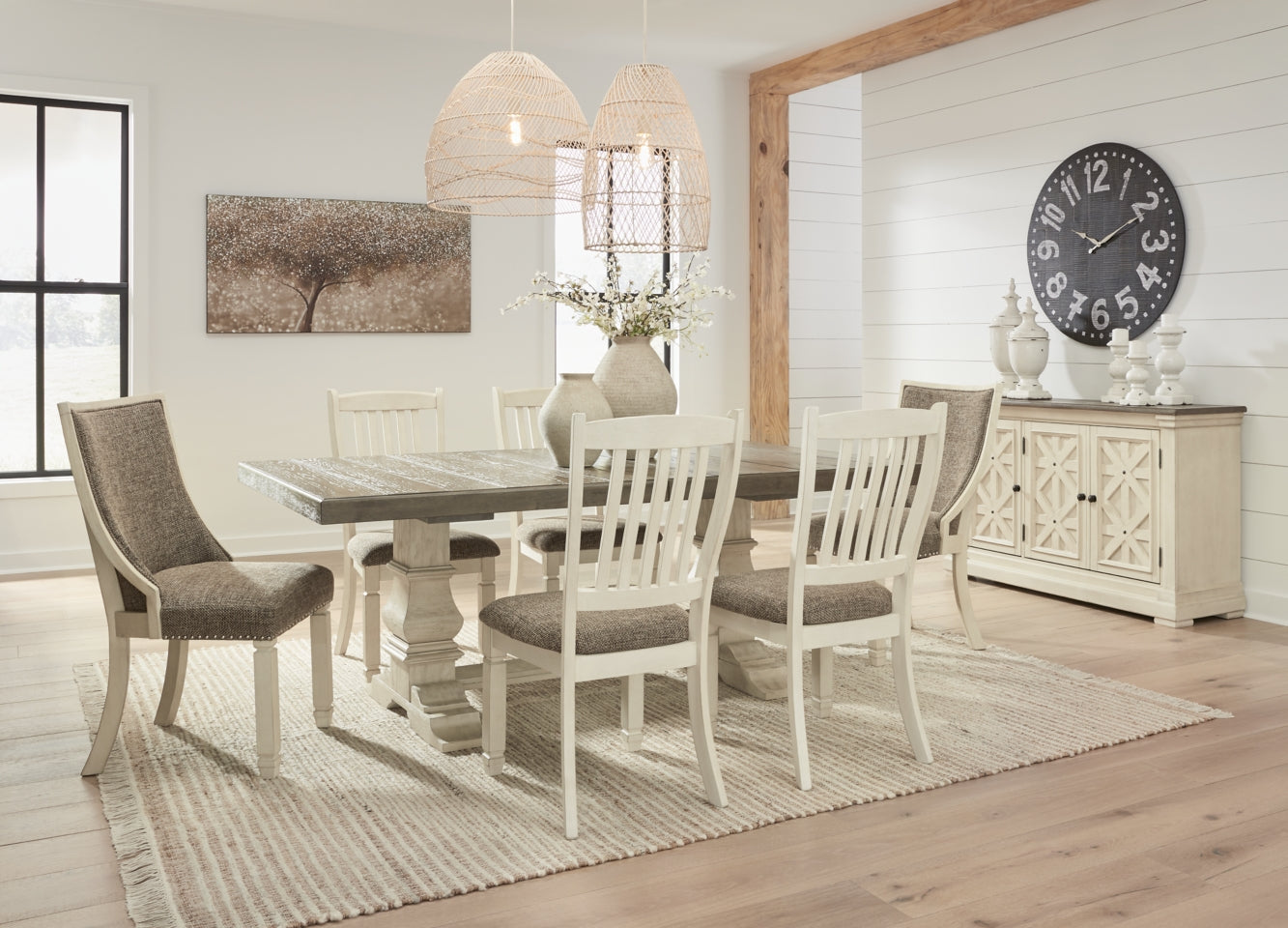 Bolanburg Dining Table and 6 Chairs with Storage - PKG013293