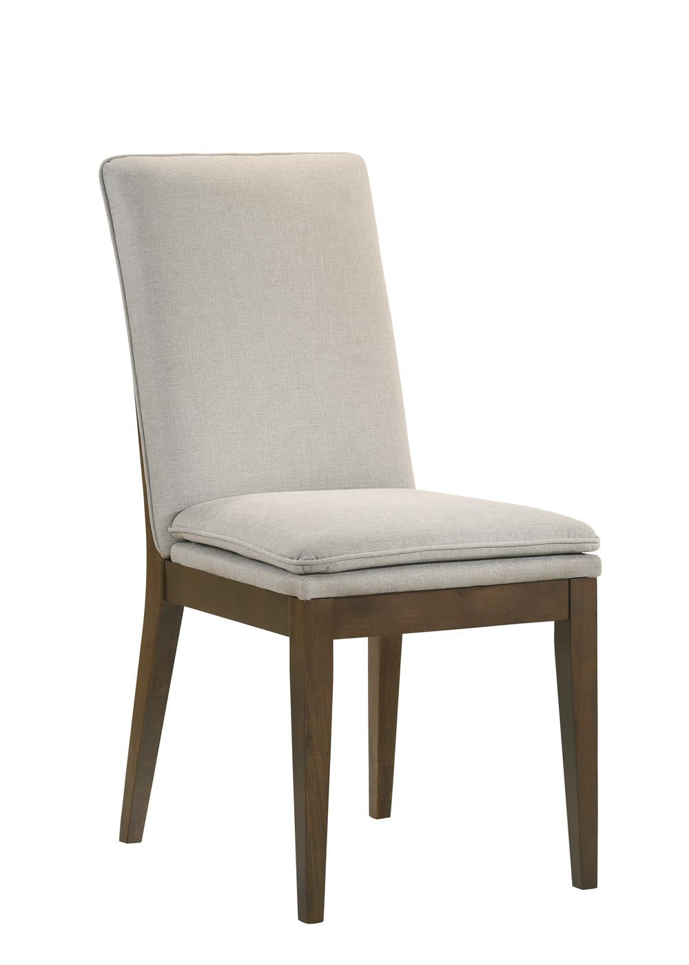 MAGGIE DINING CHAIR W/NATURAL CUSHION-WALNUT