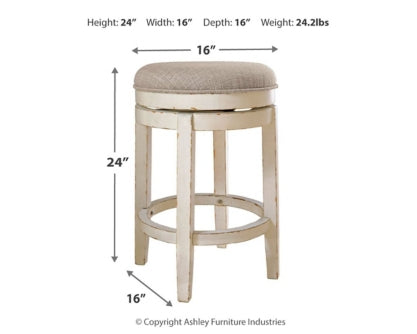 Realyn Counter Height Dining Table and 4 Barstools - PKG014030