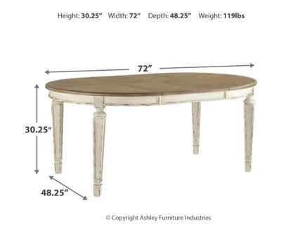 Realyn Dining Table and 4 Chairs - PKG002221