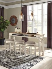 Realyn Counter Height Dining Table and 3 Barstools