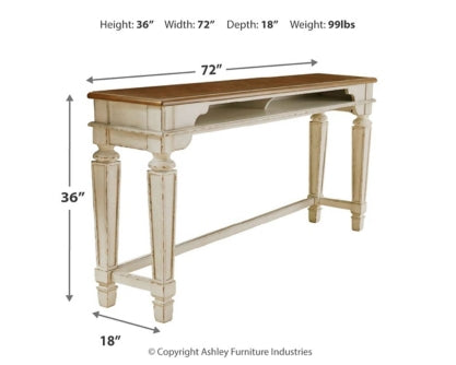 Realyn Counter Height Dining Table and 4 Barstools - PKG014030