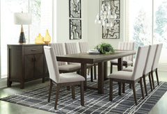 Dellbeck Dining Table and 8 Chairs with Storage