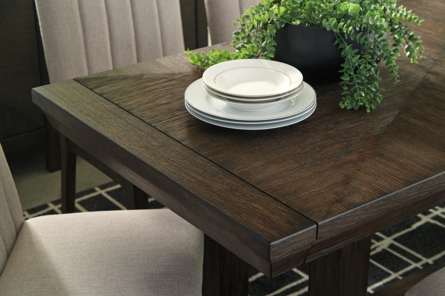 Dellbeck Dining Table and 6 Chairs with Storage