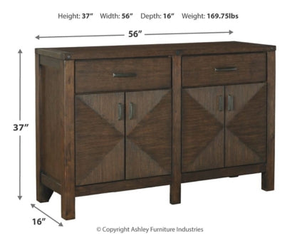 Dellbeck Dining Table and 6 Chairs with Storage