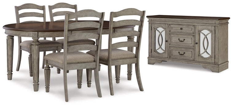 Lodenbay Dining Table and 4 Chairs with Storage