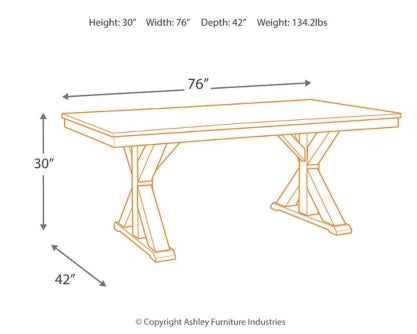 Grindleburg Dining Table and 6 Chairs - PKG000625