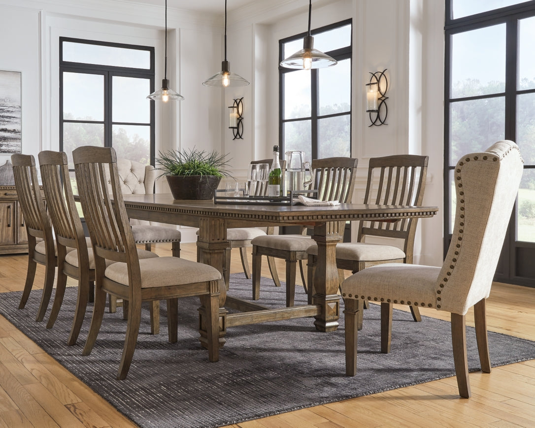 Markenburg Dining Table and 8 Chairs with Storage - PKG014204