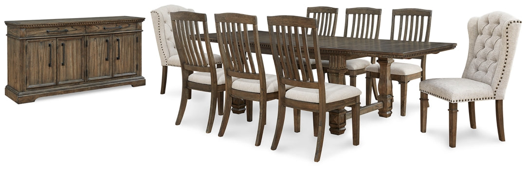 Markenburg Dining Table and 8 Chairs with Storage - PKG014204