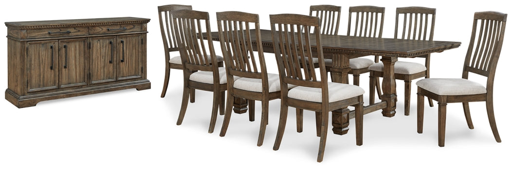 Markenburg Dining Table and 8 Chairs with Storage - PKG014206