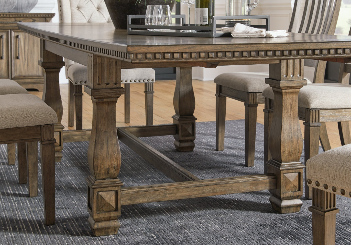 Markenburg Dining Table and 8 Chairs with Storage - PKG014206