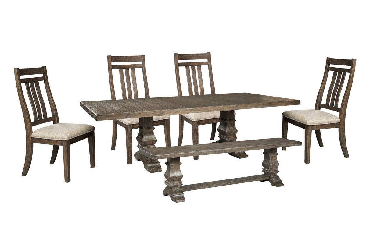 Wyndahl Dining Table and 4 Chairs and Bench - PKG002292