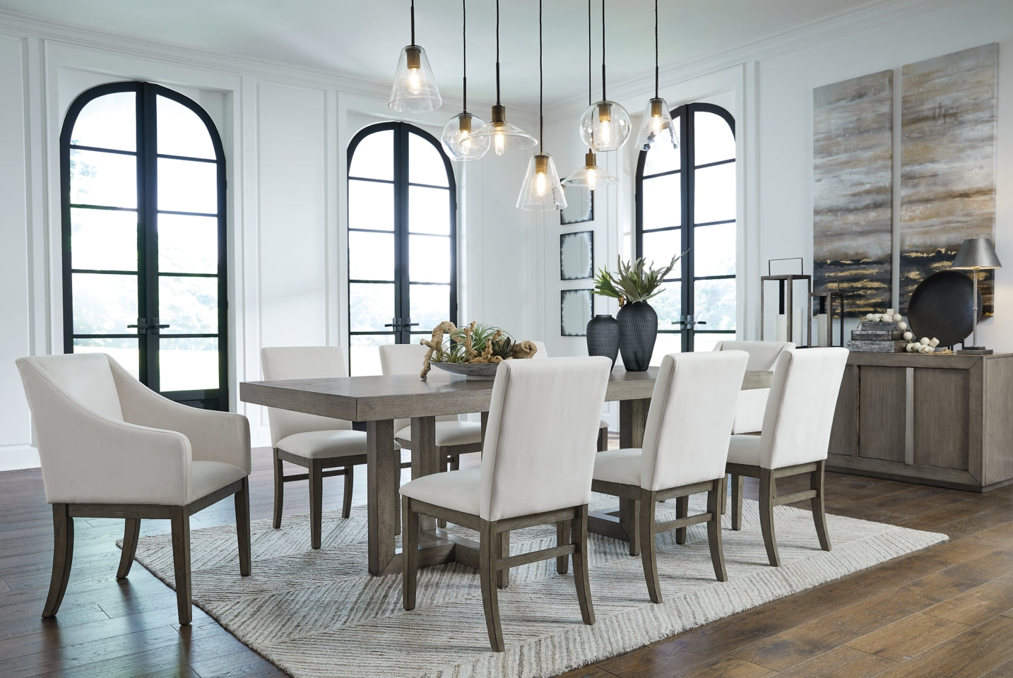Anibecca Dining Table and 8 Chairs with Storage - PKG013361