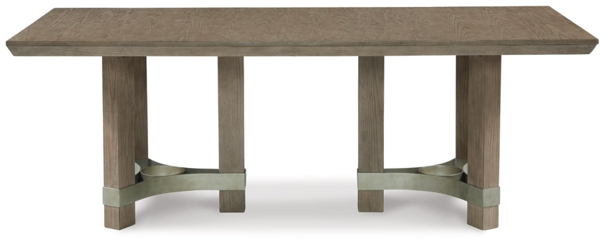 Chrestner Dining Table and 8 Chairs with Storage - PKG013367