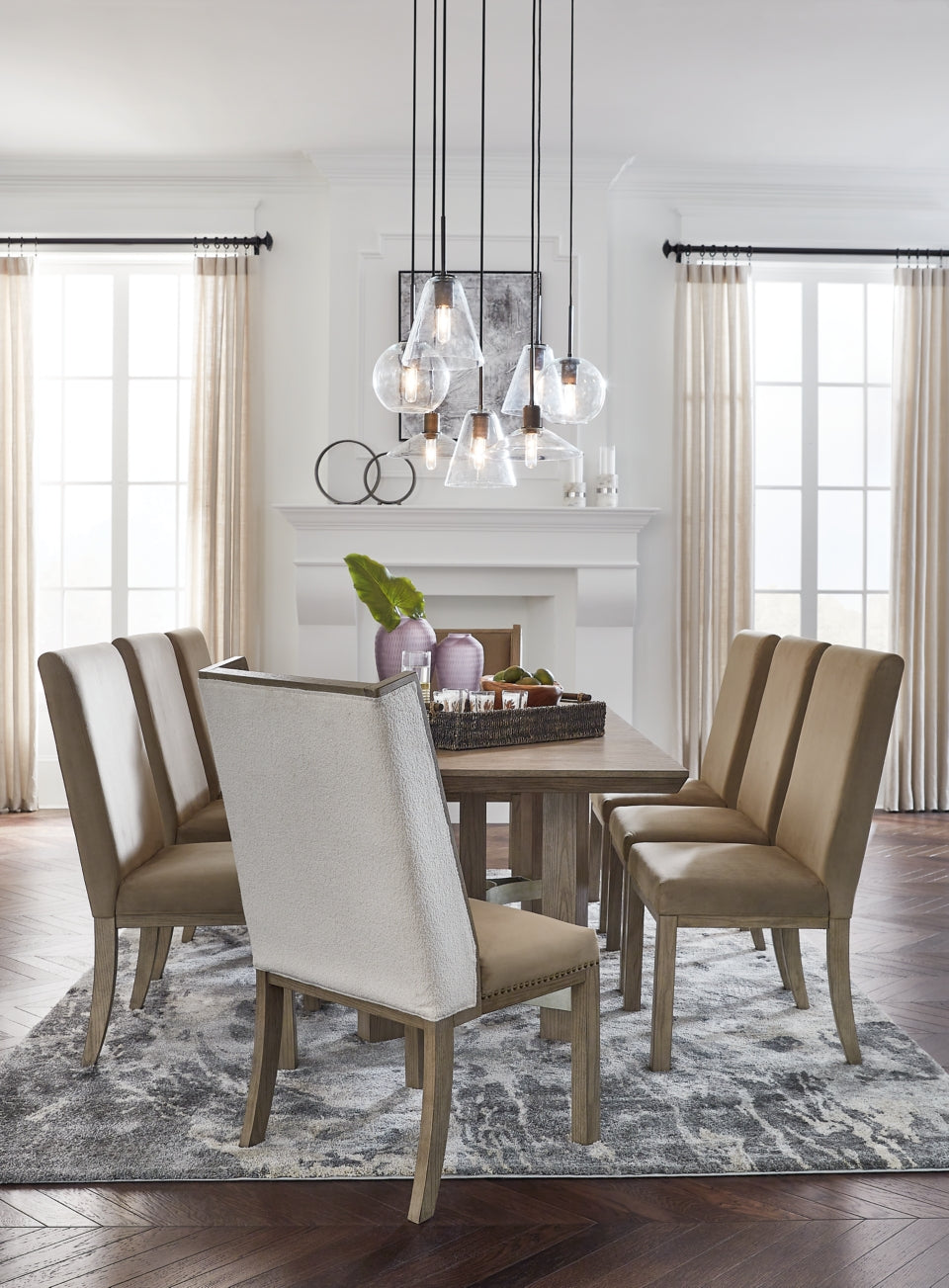 Chrestner Dining Table and 8 Chairs - PKG013364